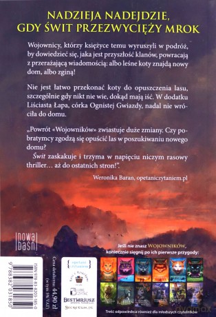 Wojownicy. Nowa przepowiednia (Tom 3) Świt - Erin Hunter [KSIĄŻKA]