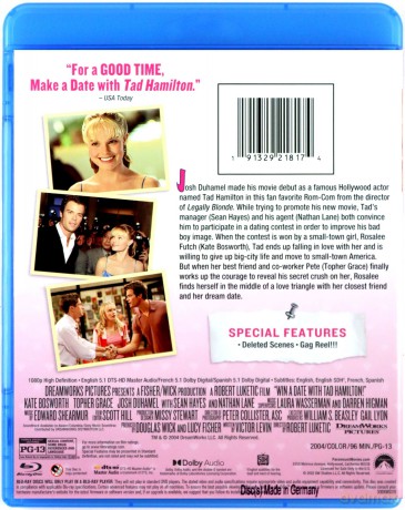 Win a Date with Tad Hamilton! (Wygraj randkę) [Blu-Ray]