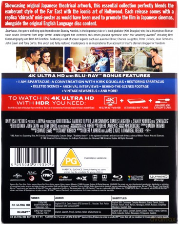Spartakus (steelbook) (Japan Edition) [Blu-Ray 4K]+[Blu-Ray]