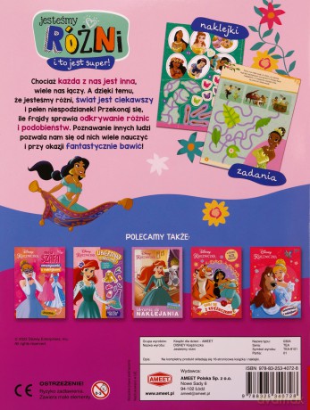 Disney księżniczka Jesteśmy różni TEA-9101 [KSIĄŻKA]