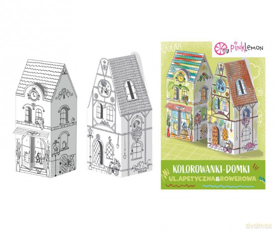 Domek do kolorowania mini ul. Apetyczna i Rowerowa [KSIĄŻKA]