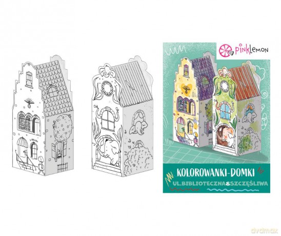 Domek do kolorowania mini ul. Biblioteczna i Szczęśliwa [KSIĄŻKA]