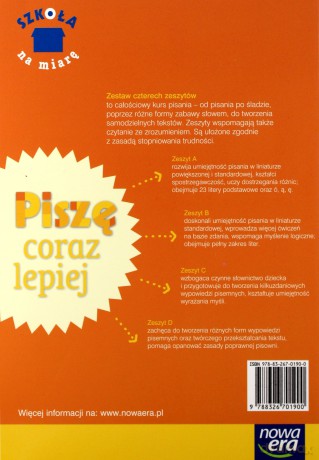 Szkoła Na Miarę Piszę Coraz Lepiej Zeszyt D [KSIĄŻKA]