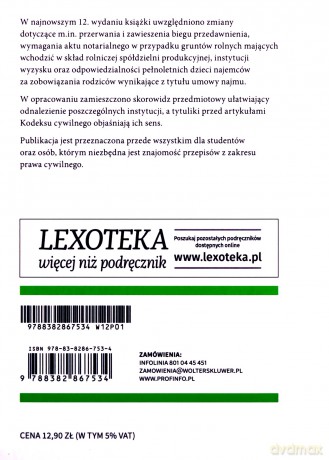 Kodeks cywilny. Przepisy [KSIĄŻKA]