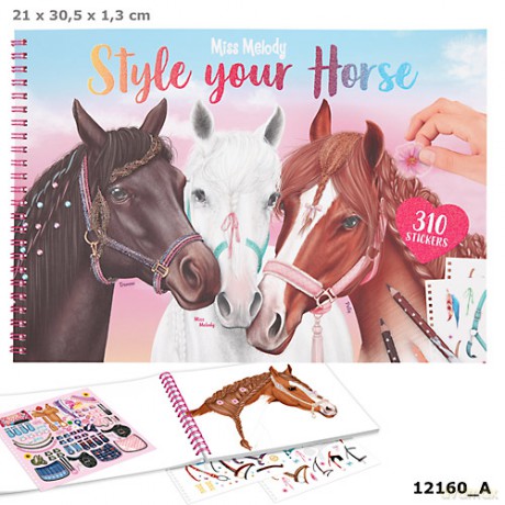 Kolorowanka Miss Melody Style Your Horse 12160A [KSIĄŻKA]
