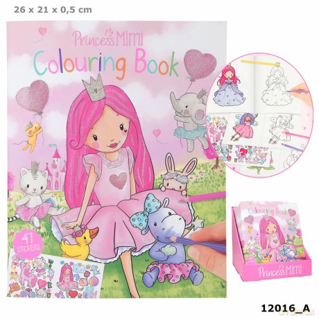 Kolorowanka z naklejkami Princess Mimi 12016A [KSIĄŻKA]