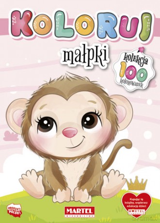 Małpki. Koloruj [KSIĄŻKA]