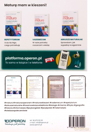 Nowa matura 2023 Matematyka Vademecum zakres rozszerzony - Adam Konstantynowicz, Anna Konstantynowicz, Małgorzata Pająk [KSIĄŻKA]