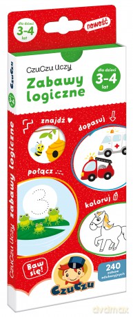 Zabawy logiczne 3-4 lat CzuCzu [KSIĄŻKA]