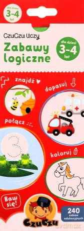 Zabawy logiczne 3-4 lat CzuCzu [KSIĄŻKA]