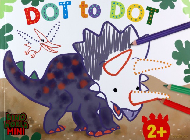 Zestaw Dino World rysuj po kropkach 12010A [KSIĄŻKA]