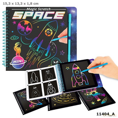 Zestaw kreatywny Magic Scratch Space mini 11404A [KSIĄŻKA]