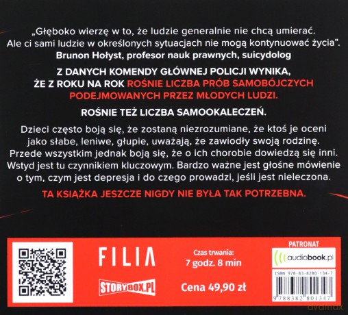 Żyletkę zawsze noszę przy sobie. Depresja dzieci i młodzieży - Małgorzata Gołota [AUDIOBOOK]