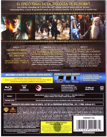 The Hobbit: The Battle of the Five Armies (Hobbit: Bitwa Pięciu Armii) [3xBlu-Ray]