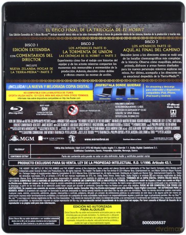 The Hobbit: The Battle of the Five Armies (Hobbit: Bitwa Pięciu Armii) [3xBlu-Ray]