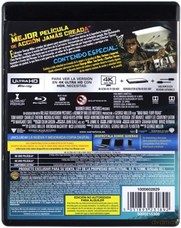 Mad Max: Fury Road (Mad Max: Na drodze gniewu) [Blu-Ray 4K]+[Blu-Ray]