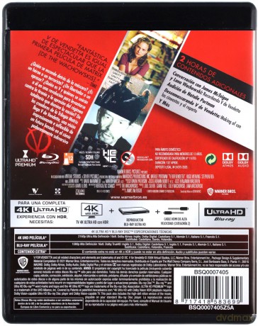V jak Vendetta [Blu-Ray 4K]+[Blu-Ray]