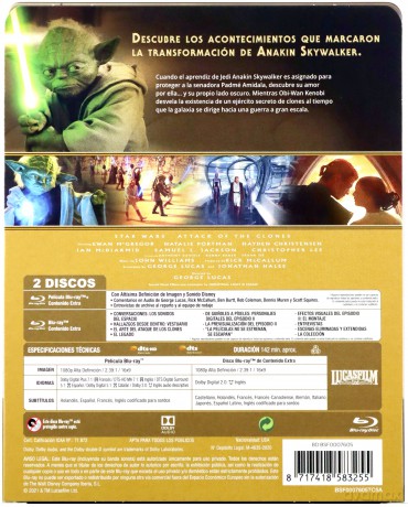 Star Wars: Episode II - Attack of the Clones (Gwiezdne wojny: Część II - Atak klonów) (steelbook) [2xBlu-Ray]