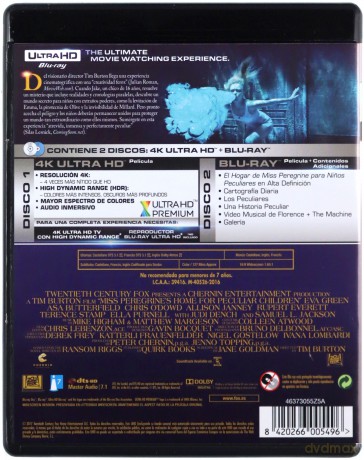 Miss Peregrine's Home for Peculiar Children (Osobliwy dom pani Peregrine) [Blu-Ray 4K]+[Blu-Ray]