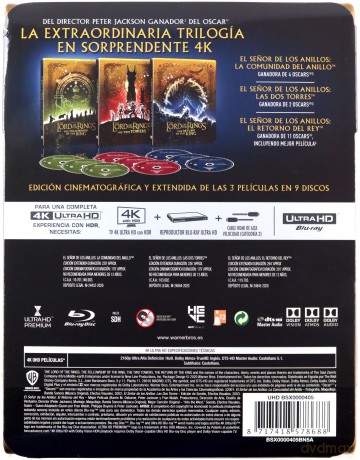 Władca Pierścieni Trylogia (steelbook) [BOX] [9xBlu-Ray 4K]