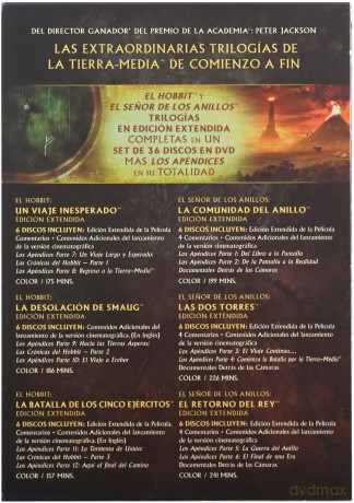 The Lord of the Rings Trilogy / Hobbit Trilogy (Władca Pierścieni: Trylogia / Hobbit Trylogia) [BOX] [36DVD]