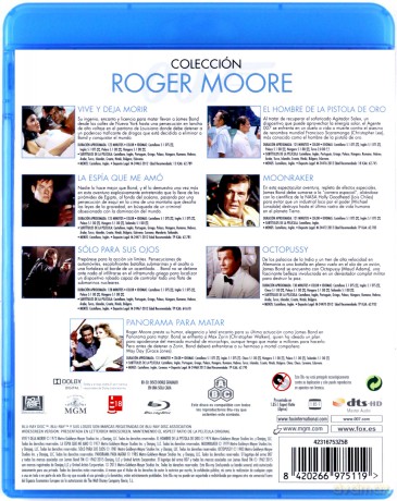 007 James Bond Roger Moore Kolekcja: Żyj i pozwól umrzeć / Człowiek ze złotym pistoletem / Szpieg, który mnie kochał / Moonraker / Tylko dla twoich oczu / Ośmiorniczka / Zabójczy widok [BOX] [7xBlu-Ray]