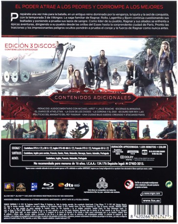 Vikings Season 3 (Wikingowie) [3xBlu-Ray]