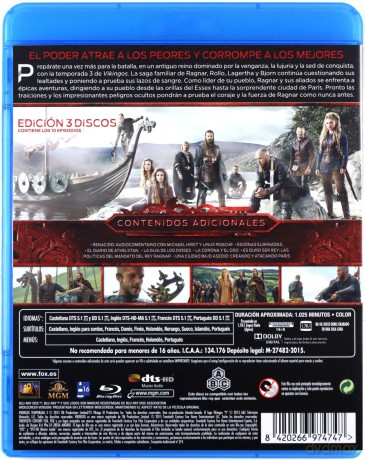 Vikings Season 3 (Wikingowie) [3xBlu-Ray]