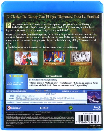 Robin Hood (Disney) [Blu-Ray]