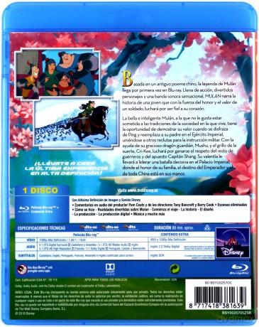 Mulan (Disney) [Blu-Ray]