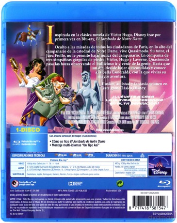The Hunchback of Notre Dame (Dzwonnik z Notre Dame) (Disney) [Blu-Ray]