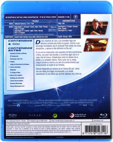 Ratatouille (Ratatuj) (Disney) [Blu-Ray]