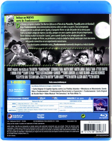 Frankenweenie (Disney) [Blu-Ray]