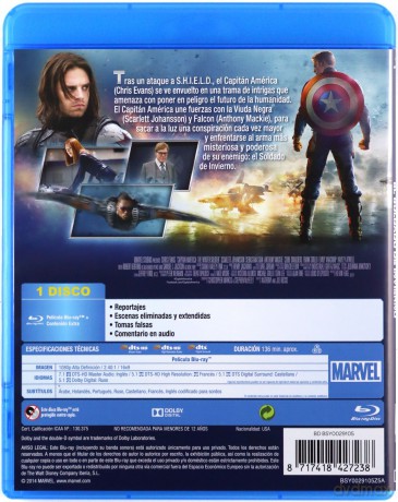 Captain America: The Winter Soldier (Kapitan Ameryka: Zimowy Żołnierz) [Blu-Ray]