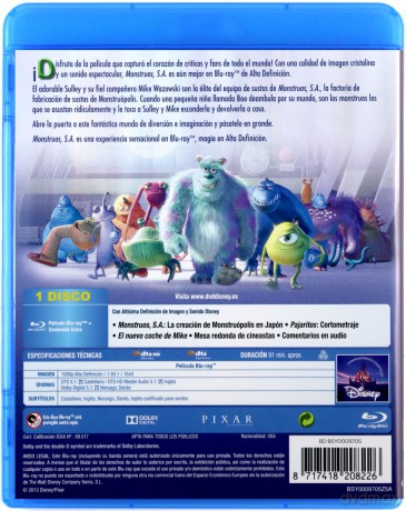 Monsters, Inc. (Potwory i spółka) (Disney) [Blu-Ray]
