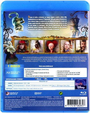 Alicja po drugiej stronie lustra (Disney) [Blu-Ray]