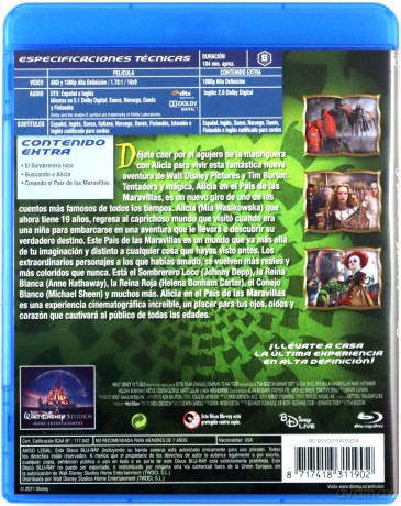 Alice in Wonderland (Alicja w Krainie Czarów) (Disney) [Blu-Ray]