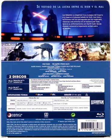 Star Wars: Episode V - The Empire Strikes Back (Gwiezdne wojny: Część V - Imperium kontratakuje) (steelbook) [2xBlu-Ray]