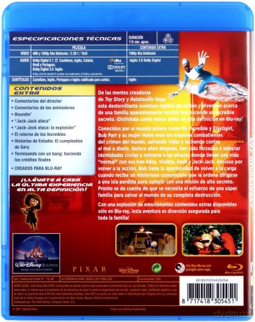 The Incredibles (Iniemamocni) (Disney) [Blu-Ray]