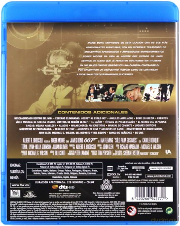 007 James Bond Tylko Dla Twoich Oczu [Blu-Ray]