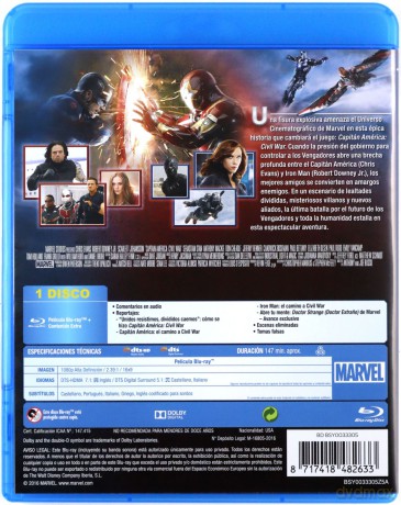 Captain America: Civil War (Kapitan Ameryka: Wojna bohaterów) [Blu-Ray]