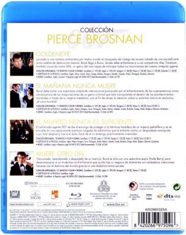 007 James Bond Pierce Brosnan Kolekcja: GoldenEye / Jutro nie umiera nigdy / Świat to za mało / Śmierć nadejdzie jutro [4xBlu-Ray]