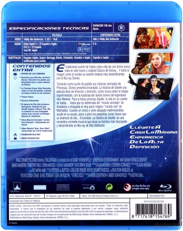 Enchanted (Zaczarowana) (Disney) [Blu-Ray]