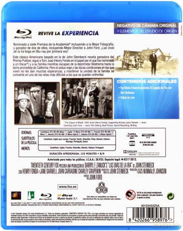 The Grapes of Wrath (Grona gniewu) [Blu-Ray]