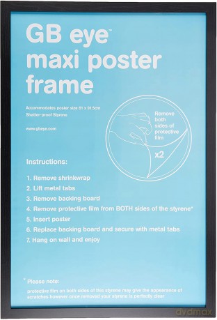 GBEYE  MDF Czarna ramka 61 x 91.5 cm