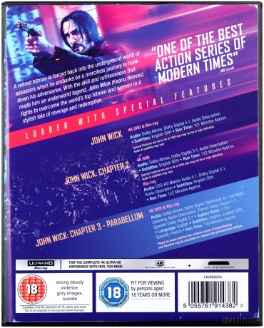 John Wick: Chapters 1-3 [BOX] [3xBlu-Ray 4K]+[3xBlu-Ray]
