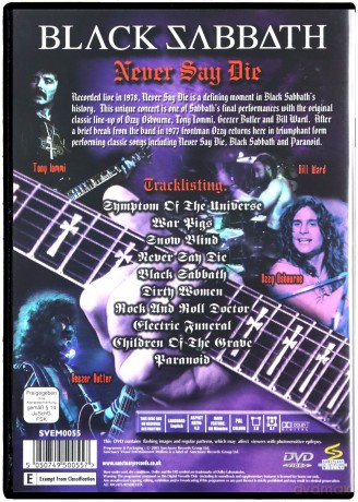 Black Sabbath: Never Say Die [DVD]