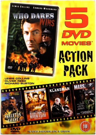Action Pack: Who Dares Wins / Skeleton Coast / Return from the River Kwai / The Klansman / Massacre in Rome (Do odważnych świat należy / Wybrzeze Szkieletów / Powrót znad rzeki Kwai / Człowiek klanu / Masakra w Rzymie) [BOX] [5DVD]