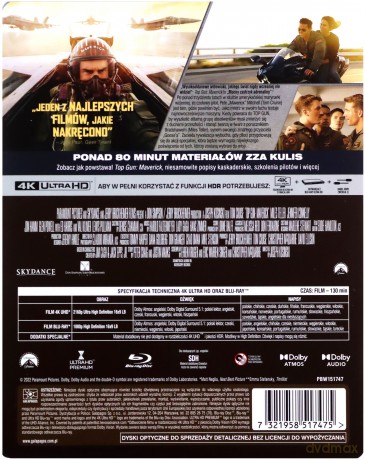 Top Gun: Maverick (steelbook) (Blue) [Blu-Ray 4K]+[Blu-Ray]