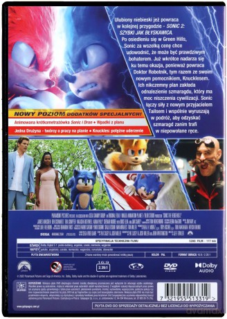 Sonic 2. Szybki jak błyskawica [DVD]